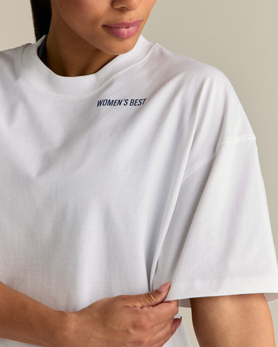Comfort Lifting Club Oversized T-Shirt | White