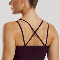 Power Seamless Sports Bra | Midnight Plum