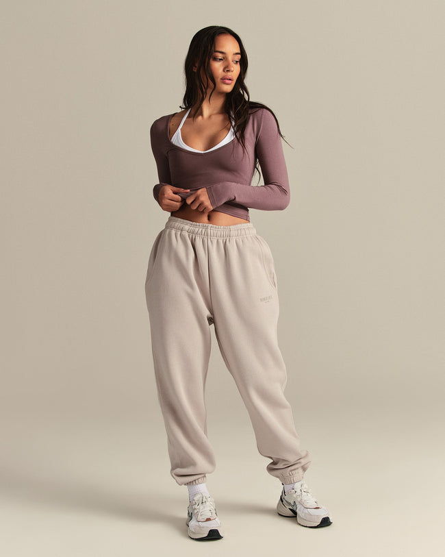 Smooth Contour Long Sleeve Reversible T-Shirt | Deep Mocha