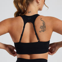 Motion Seamless Racer Back Bra | Black