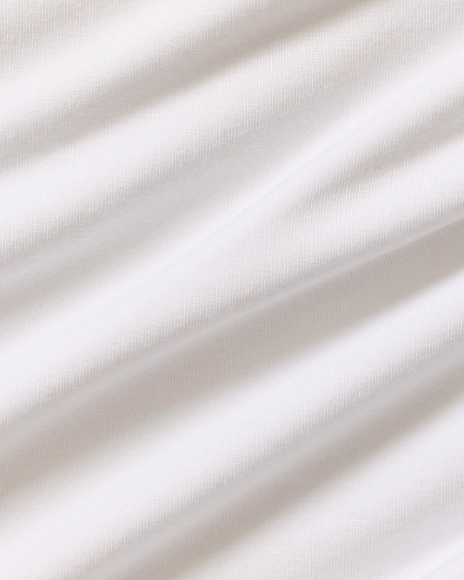 Smooth Contour Midi Short Sleeve T-Shirt | White