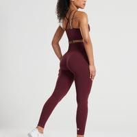 Power Seamless Leggings | Dark Cherry