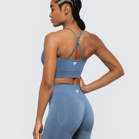 Define Seamless High Neck Bra | Smoke Blue