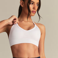 Define 2.0 Seamless Halter Neck Bra | White