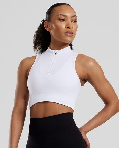 Half zip crop top online