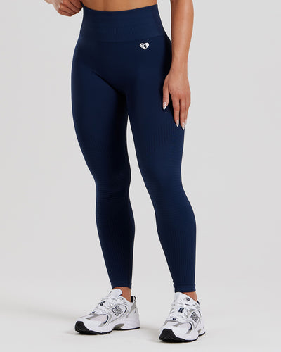 Nike Women's Navy Leggings Uk Power Seamless Leggings