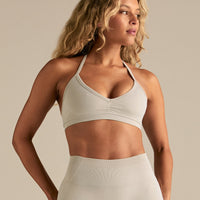 Define 2.0 Seamless Scrunch V-Neck Bra | Stone