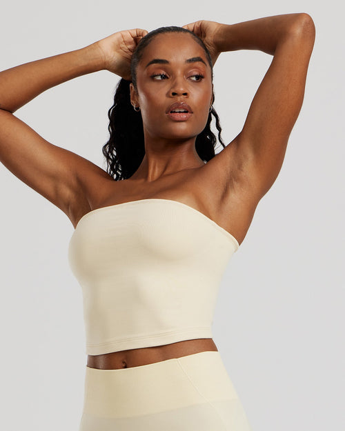 Define 2.0 Seamless Longline Bandeau Bra | Vanilla