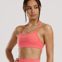 Define 2.0 Seamless Racer Back Bra | Sunlit Coral