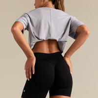 Comfort Oversized Hook Up T-Shirt | Silver Grey Marl