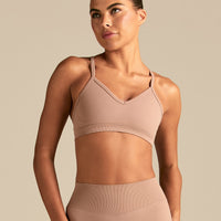 Emphasize V-Neck Bra | Mauve Taupe