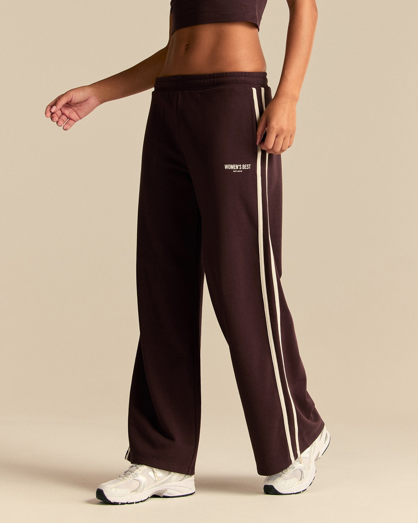 Comfort Lightweight Contrast Joggers | Cafe Noir