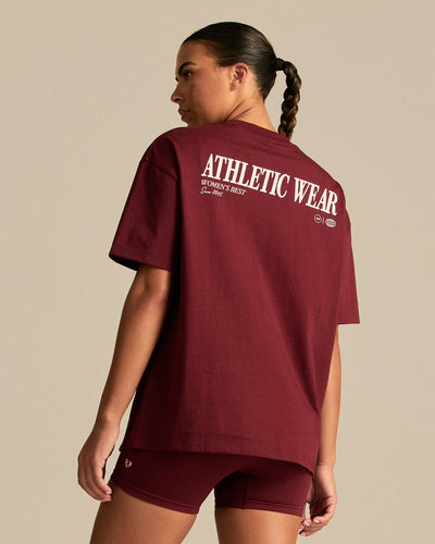 Comfort Athletic Club Oversized T-Shirt | Oxford Red