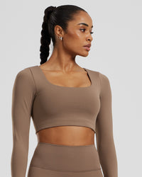 Essential Long Sleeve Built-In Bra Top | Caribou