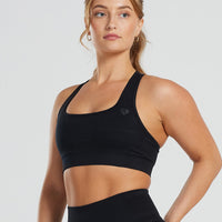 Motion Seamless Racer Back Bra | Black