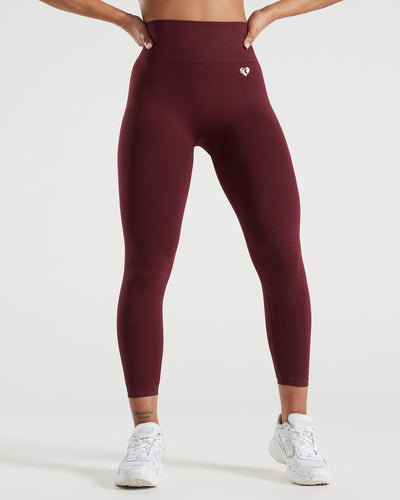 Power Seamless 7/8 Leggings | Dark Cherry