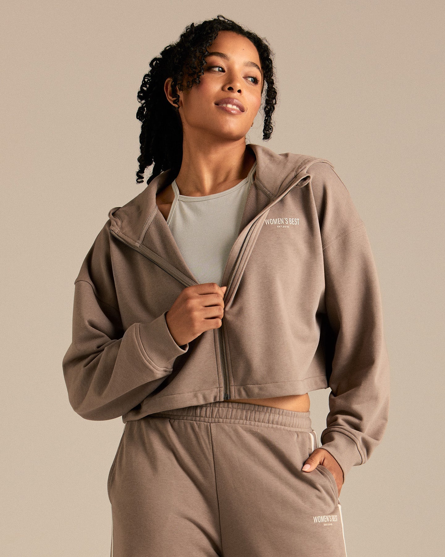 Comfort Lightweight Draw Hem Hoodie | Taupe Grey