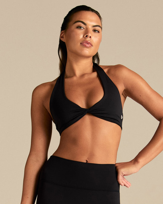 LEICHR Sports Bras For Women Seamless Halter Bra Front Twist - View #10