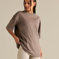 Comfort Oversized Short Sleeve T-Shirt | Vintage Mocha