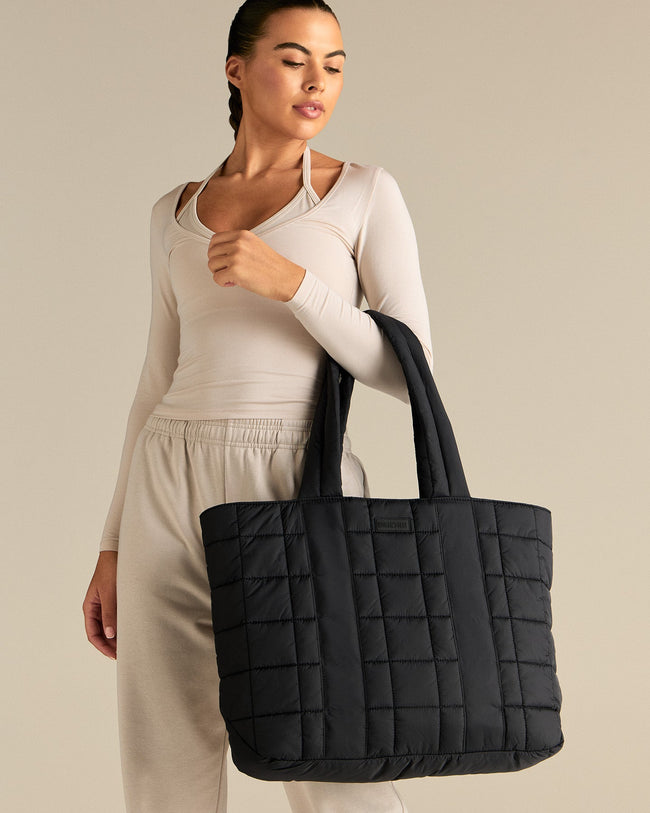 All Day Puffer Tote Bag | Black