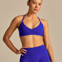 Define 2.0 Scrunch V-Neck Bra | Luminous Blue