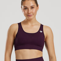 Power Seamless Sports Bra | Midnight Plum