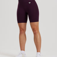 Power Seamless Cycling Shorts | Midnight Plum