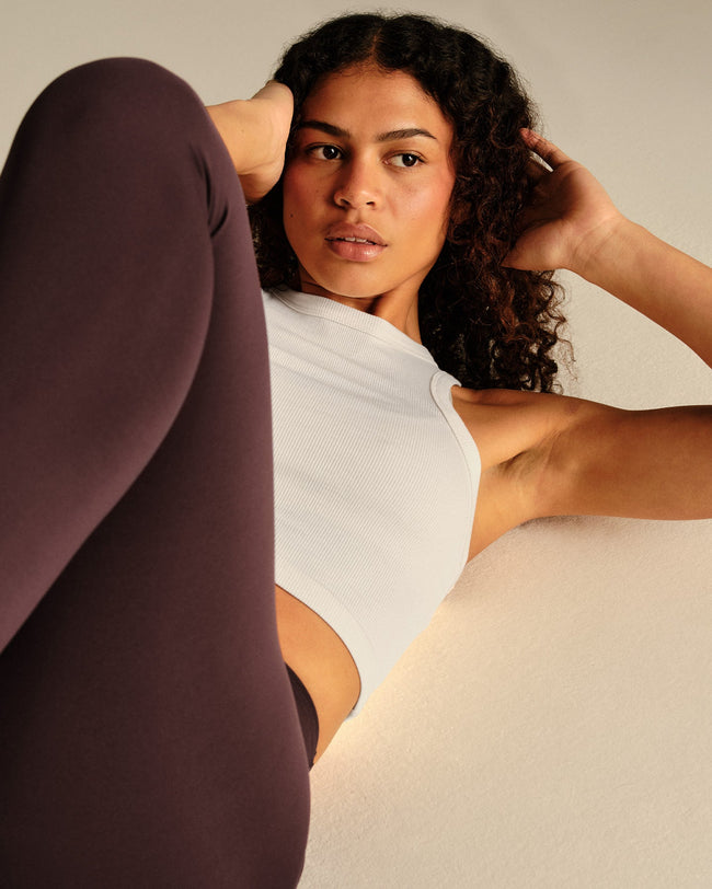 Comfort Ribbed Cropped Tank | White (2/6)
