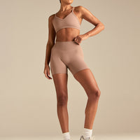 Emphasize Mid Waist 5" Shorts | Mauve Taupe