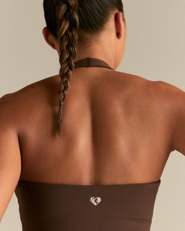 Essential Halter Tank | Cocoa