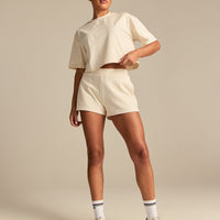 Comfort Athletic Club Cropped T-Shirt | Off White