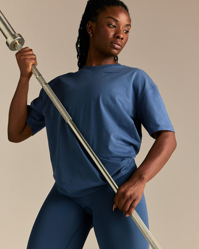 Comfort LFT HVY SHT Oversized T-Shirt | Blueberry