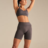 Define 2.0 High Waist Scrunch Shorts 6" | Slate Grey