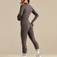 Define 2.0 Seamless Full Zip Midi Jacket | Slate Grey