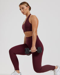 Motion Seamless Scrunch Leggings | Dark Cherry