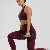 Motion Seamless Scrunch Leggings | Dark Cherry