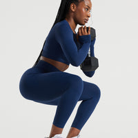 Power Seamless 7/8 Leggings | Sapphire Blue