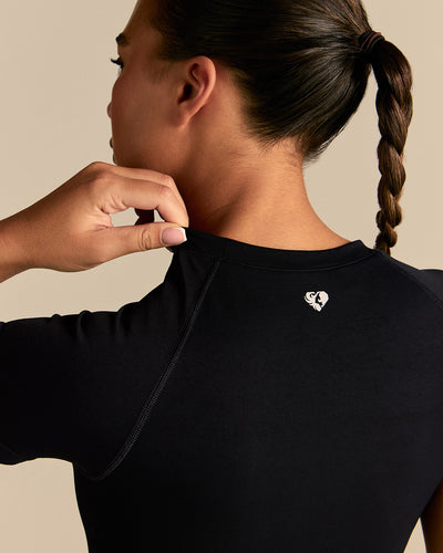 Power Short Sleeve Top | Black