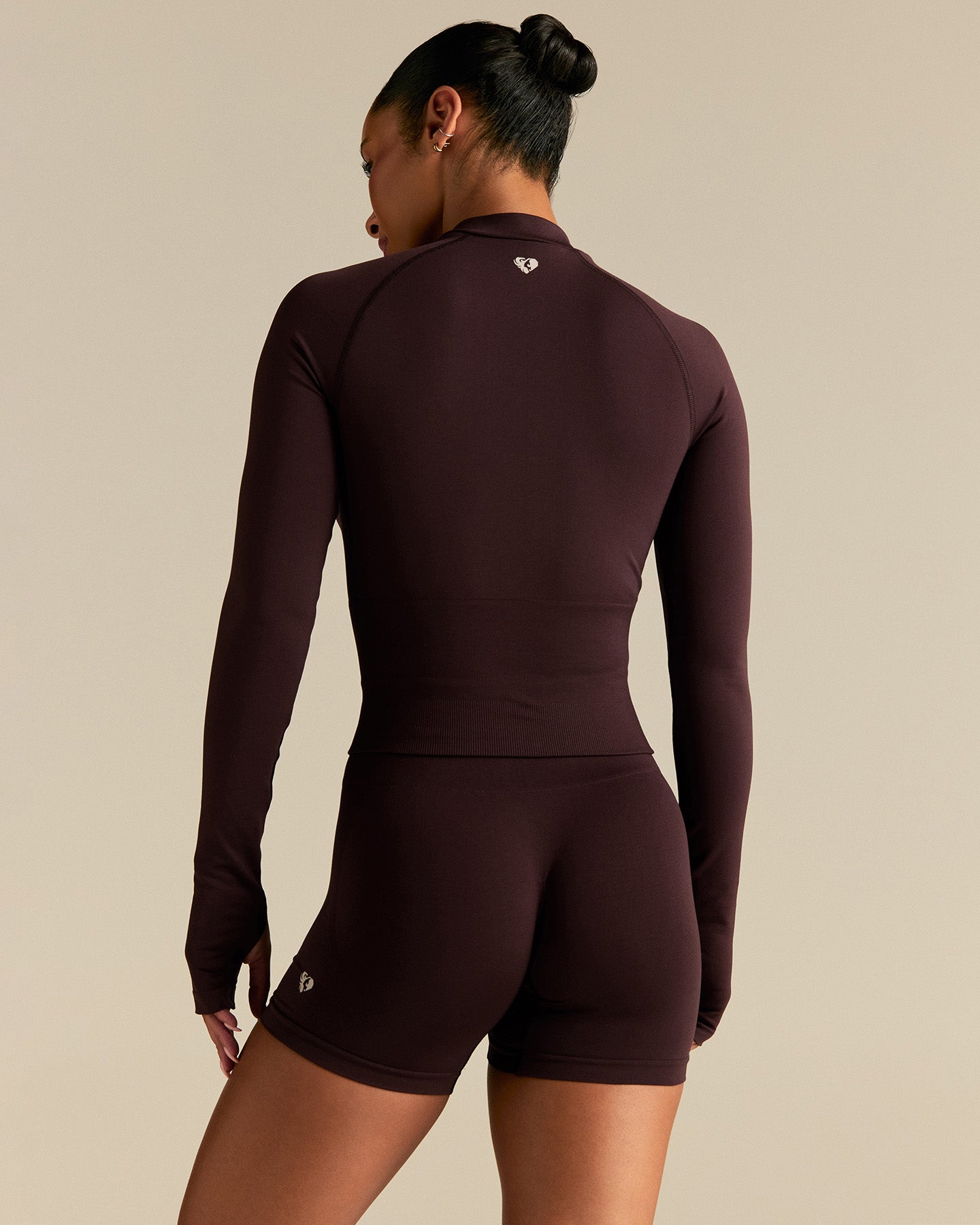 Define 2.0 Seamless Full Zip Midi Jacket | Cafe Noir