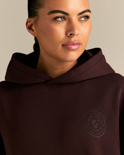 Comfort Oversized Health Club Graphic Hoodie | Cafe Noir