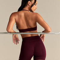 Define 2.0 Seamless Scrunch V-Neck Bra | Merlot