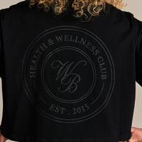 Comfort WB Logo Oversized Cropped T-Shirt | Black