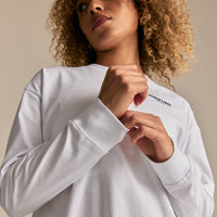 Comfort WB Logo Oversized Long Sleeve T-Shirt | White
