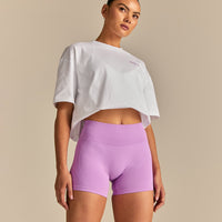 Comfort Summer Lifting Club Oversized T-Shirt | White/Vivid Orchid