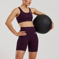 Power Seamless Sports Bra | Midnight Plum