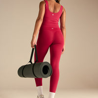 Essential Built-In Bra Scoop Back Tank | Strawberry Kiss