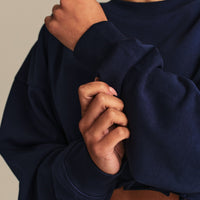 Comfort Lightweight Cropped Sweat | Sapphire Blue