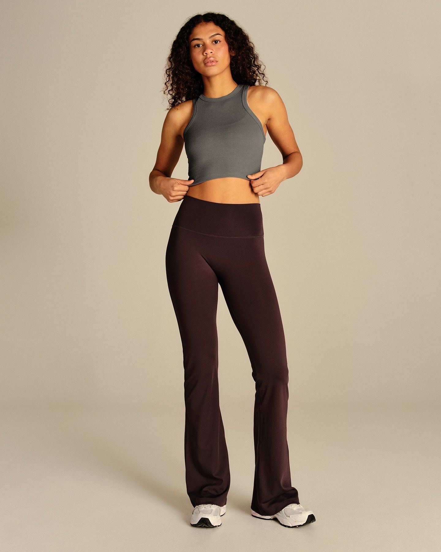 Comfort Ribbed Cropped Tank | Slate Grey (3/6)