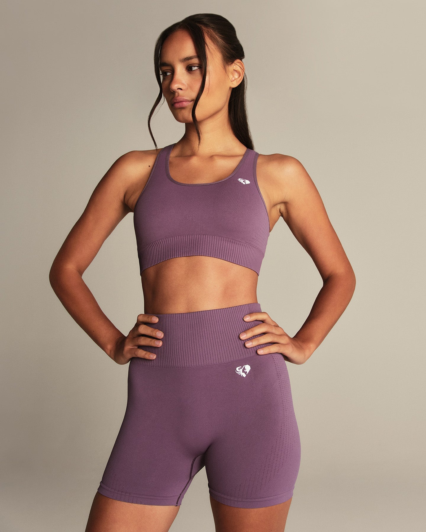 Power Seamless Adjustable Sports Bra | Dusk Plum