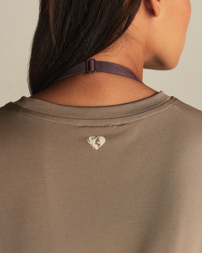 Lightweight Seamless Long Sleeve T-Shirt | Taupe Grey